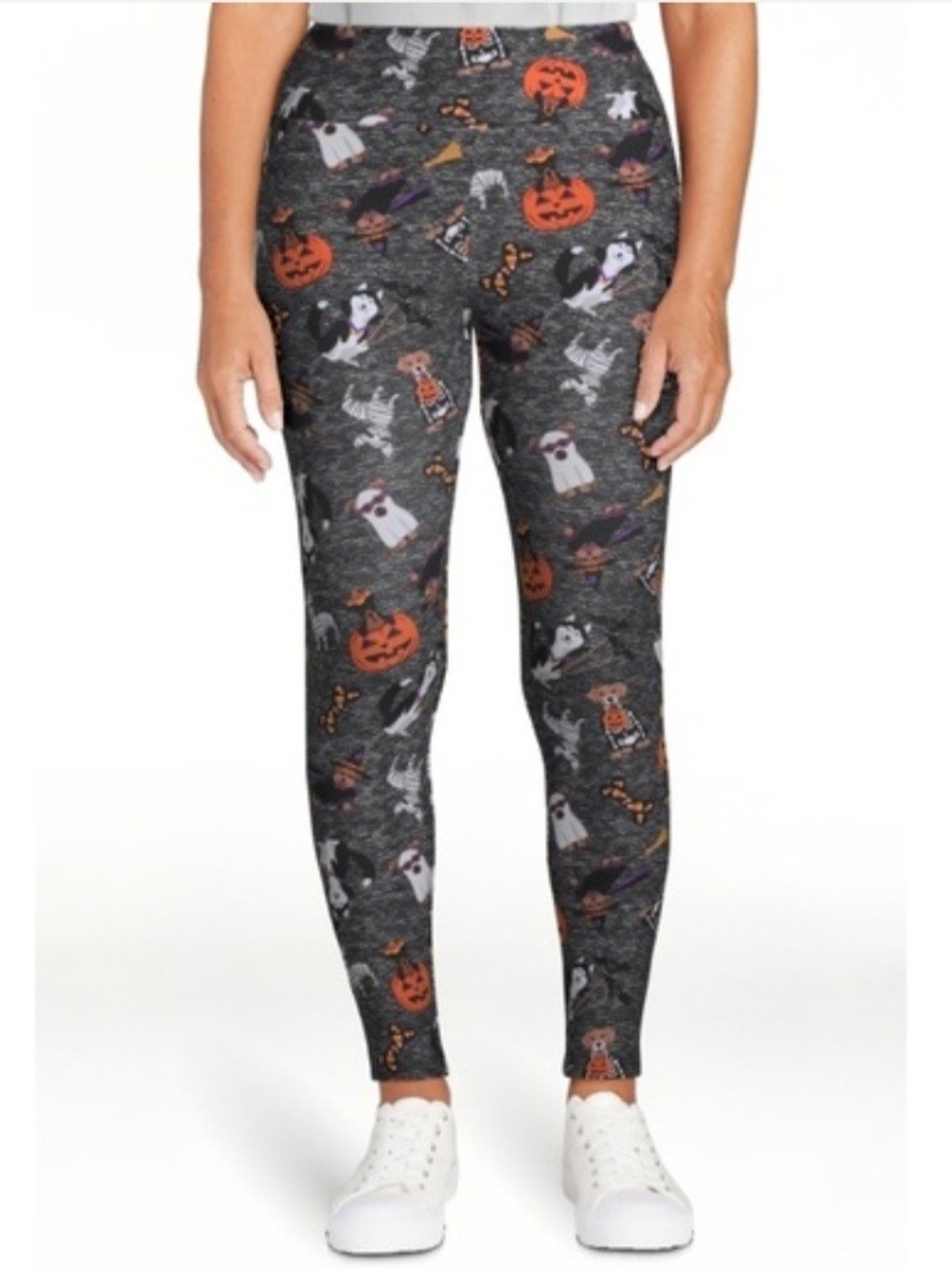 🆕️ Halloween Costume Dogs Grey Sueded Leggings
